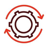 Automation Vector Thick Line Two Color Icons For Personal And Commercial Use.