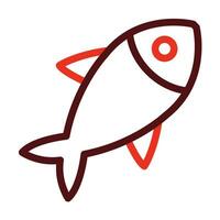 Fish Vector Thick Line Two Color Icons For Personal And Commercial Use.