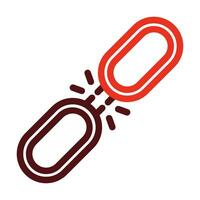 Disconnected Vector Thick Line Two Color Icons For Personal And Commercial Use.