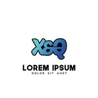 XQ Initial Logo Design Vector