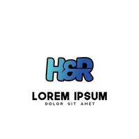 HR Initial Logo Design Vector