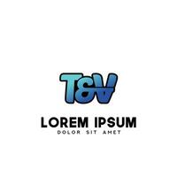 TV Initial Logo Design Vector