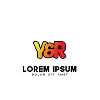 YR Initial Logo Design Vector