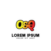 oq inicial logo diseño vector