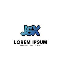 JX Initial Logo Design Vector