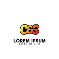 CS Initial Logo Design Vector