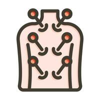 Acupuncture Vector Thick Line Filled Colors Icon For Personal And Commercial Use.