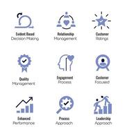 Business Excellence Icon Set. vector