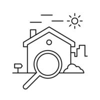 The house search icon offers various concepts for finding the perfect property, catering to diverse home search preferences and needs. vector
