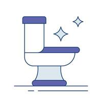 baño básico, baño instalación. el baño icono significa un baño esencial y el disponibilidad de un baño instalaciones para conveniencia. vector