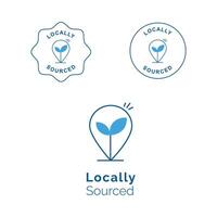 Locally Sourced Icon Badge. Promote the value of locally sourced products with this emblematic icon badge. It embodies community support and sustainable practices. vector