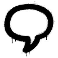 Spray Painted Graffiti Speech bubble icon Sprayed isolated with a white background. vector