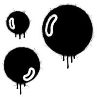 Spray Painted Graffiti bubble icon Sprayed isolated with a white background. vector
