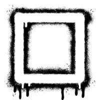 Spray Painted Graffiti square icon Sprayed isolated with a white background. vector