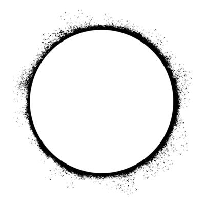 Spray Painted Graffiti round icon Sprayed isolated with a white background. graffiti round icon with over spray in black over white.