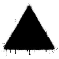 Spray Painted Graffiti triangle icon Sprayed isolated with a white background. vector