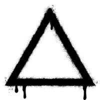 Spray Painted Graffiti triangle icon Sprayed isolated with a white background. vector