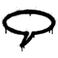 Spray Painted Graffiti Speech bubble icon Sprayed isolated with a white background. vector