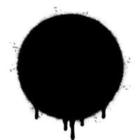 Spray Painted Graffiti round icon Sprayed isolated with a white background. vector