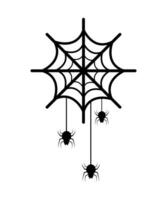 Spider Web Illustration for Halloween Element Decoration Vector Illustration