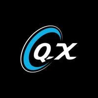 q X letra logo diseño. alfabeto letras iniciales monograma logo q X. qx logo. q X diseño vector