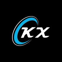 k X letra logo diseño. alfabeto letras iniciales monograma logo k X. kx logo. k X diseño vector