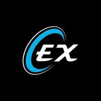 E X letter logo design. Alphabet letters Initials Monogram logo E X. EX Logo. e x design vector