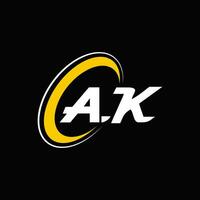 A K letter logo design. Alphabet letters Initials Monogram logo A K. A K Logo. a k design. Creative icon logo design for your company vector