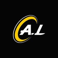 A L letter logo design. Alphabet letters Initials Monogram logo A L. A L Logo.  la design. Creative icon logo design for your company vector