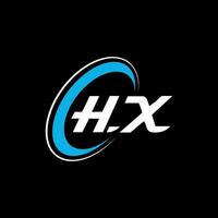 h X letra logo diseño. alfabeto letras iniciales monograma logo hx. hx logo. h X diseño vector