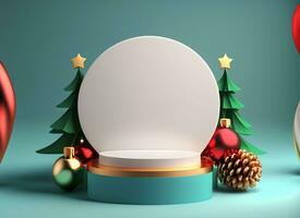 Podium background product promotion. Podium christmas photo