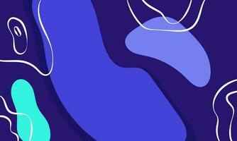 Liquid Abstract shapes set. Isolated Flat Vector background illustration. Various colors modern template. Minimal curvy design. Geometric graphic elements.