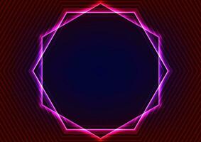 Purple magic hexagon center space pattern dark background vector