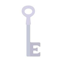 Vintage Key Flat Illustration. Clean Icon Design Element on Isolated White Background vector