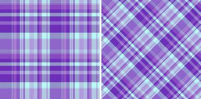 Check fabric background of plaid textile tartan with a vector seamless texture pattern.