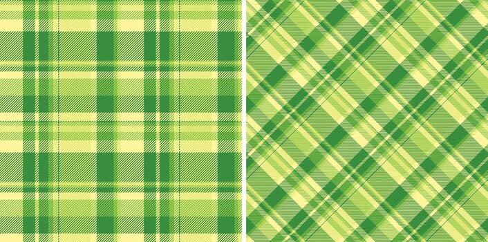 Vector plaid check of seamless texture pattern with a background textile fabric tartan.