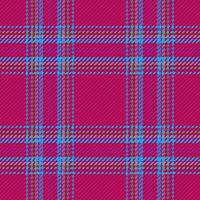Check background vector of plaid textile texture with a tartan pattern fabric seamless.