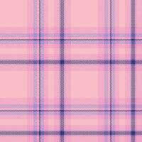 Plaid seamless pattern in pink. Check fabric texture. Vector textile print.