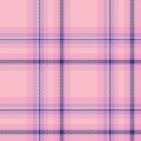 Plaid seamless pattern in pink. Check fabric texture. Vector textile print.