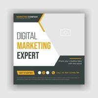 Digital marketing and corporate social media post template or Web banner vector