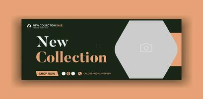 fashion sale social media cover banner design template. fashion sale cover photo design. fashion sale web banner vector