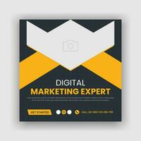 Digital marketing and corporate social media post template or Web banner vector