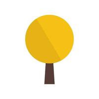 Yellow Autumn Tree Minimalistic Flat Illustration. Suitable for design of websites, postcards, books, patterns and other purposes vector