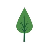 Green Tree Flat Isolated Icon. Suitable for infographics, books, banners and other designs vector