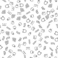 Graphic Design, Art, Painting Seamless vector pattern made of line icons. Suitable for web wrapping, printing, web sites, apps