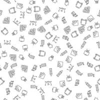 Graphic Design, Art, Painting Seamless vector pattern made of line icons. Suitable for web wrapping, printing, web sites, apps