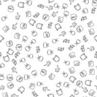 Art and Painting Seamless vector pattern made of line icons. Suitable for web wrapping, printing, web sites, apps