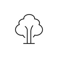 Tree Vector Line Sign for Adverts. Perfect for web sites, books, stores, shops. Editable stroke in minimalistic outline style