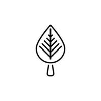 Coniferous Tree Vector Line Sign for Advertisement. Perfect for web sites, books, stores, shops. Editable stroke in minimalistic outline style