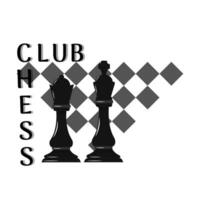 Logotype, stylish template of chess club vector